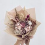 Everlasting Preserved Dried Bouquet in Mauve, Pink, Brown tones