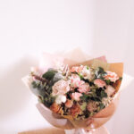 Wrapped blush bouquet large- lizflorals