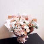 Wrapped blush bouquet - lizflorals